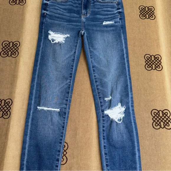 American Eagle NWT! Next Level Stretch Blue Wash Hi-Rise Jegging Jeans Size 00 - Picture 3 of 15